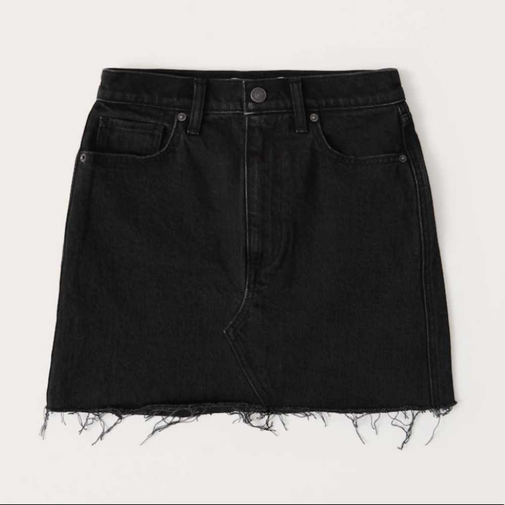 Black Denim Jean Skirt